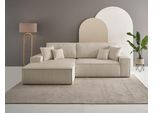 Ecksofa OTTO HOME "FINNLEY Cord, L-Form 257 cm, Schlafsofa", beige (creme), B:267cm H:85cm T:167cm, Bezugstoff 100% PES ;Gramatur 400g/qm +/- 5%, Sofas, Ecksofa, mit Bettkasten, in Bouclé, Struktur fein und Mega Cord