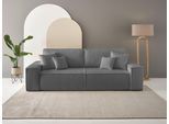 3-Sitzer OTTO HOME "FINNLEY Cord, Schlafsofa 257 cm - OTTO. Verlässliche Qualität.", grau (anthrazit), B:257cm H:85cm T:102cm, Bezugstoff 100% PES ;Gramatur 400g/qm +/- 5%, Sofas, 3-Sitzer, mit Bettkasten, in Bouclé, Struktur fein und Mega Cord