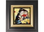 Wandbild GOEBEL "Wassily Kandinsky - Ruhige Harmonie", bunt (farbe bild(er): bunt), B:18,5cm H:18,5cm T:3cm, Porzellan, Bilder, Wandbild, Mit aufwändiger Echtgoldauflage