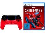 PLAYSTATION 5 Wireless-Controller "DualSense Wireless Hyperpop + Spiderman 2", techno rot, B:16cm H:6,6cm T:10,6cm, Spielecontroller, Wireless-Controller