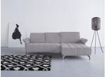 Ecksofa OTTO HOME "Fresh L-Form", grau (anthrazit), B:281cm H:79cm T:185cm, 100% Polyester, Sofas, Ecksofa, Federkern, wahlweise Kopfteilverstellung und motorischer Vorziehsitz