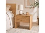 Nachtkonsole OTTO HOME "Ultima Balkenbett Doppelbett, Füße mit Kufenform", braun (fichte gewachst, geölt), B:50cm H:42cm T:36cm, Massivholz, Sideboards, Nachtkonsole, Massivholz, Skandinavisches Design, Robust, stabil, FSC zertifiziert