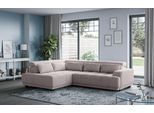 Ecksofa OTTO HOME "Jade L Form, Breite: 270 cm, mit Kopfteilverstellung & Nierenkissen", beige (stone), B:270cm H:90cm T:203cm, 100% POLYESTER (PES), Sofas, Ecksofa, optional elektr. Sitztiefenverstellung