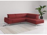 Ecksofa OTTO HOME "Caluna", rot (feuerrot), B:274cm H:81cm T:235cm, Sofas, Ecksofa, Inkl.Sitztiefenverstellung, wahlweise mit Kopf- und Armteilverstellung