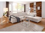 Ecksofa OTTO HOME "Mauritius L-Form", beige (natur), B:276cm T:232cm, Struktur fein (100% Polyester);Luxus-Microfaser Lederoptik (100% Polyester);Soft clean (98% Polyester, 2% Polyamid), Sofas, Ecksofa, mit Ottomane, mit Kopfteil- und Armlehnverstellung