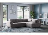 Ecksofa OTTO HOME "Jade L Form, Breite: 270 cm, mit Kopfteilverstellung & Nierenkissen", grau (graphite), B:270cm H:90cm T:203cm, 92% POLYESTER (PES) / 8% POLYAMID (PA), Sofas, Ecksofa, optional elektr. Sitztiefenverstellung
