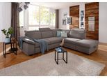 Ecksofa OTTO HOME "Mauritius L-Form", grau, B:276cm T:232cm, Struktur fein (100% Polyester);Luxus-Microfaser Lederoptik (100% Polyester);Soft clean (98% Polyester, 2% Polyamid), Sofas, Ecksofa, mit Ottomane, mit Kopfteil- und Armlehnverstellung