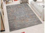 Teppich OCI DIE TEPPICHMARKE "FARBEN CAESAR", grau (dunkelgrau, grau, braun), B:200cm H:7mm L:290cm, Obermaterial: 75% Polyester, 25% Viskose, Teppiche, Teppich