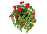 Kunstblume I.GE.A. "Kunstpflanze 'Geranie im Kasten' 38cm Balkonblume Balkonpflanze", rot, 1 Stk., Obermaterial: 90% Polyester, 10% sonstige Fasern, Kunstpflanzen, Kunstblume
