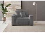 Loveseat OTTO HOME "FINNLEY Struktur fein, Sessel kombinierbar m. der Serie FINNLEY", grau (anthrazit), B:120cm H:85cm T:86cm, Bezugstoff 100% PES ;Gramatur 400g/qm +/- 5%, Sessel, Loveseat, verfügbar in den Stoffqualitäten Bouclé, Struktur fein und Mega Cord