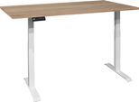 Schreibtisch MÄUSBACHER "Big System Office", weiß (weiß matt, eiche sägerau, weiß matt, eiche sägerau), B:160cm, Tische, Schreibtisch, Breite 160 cm, elektrisch höhenverstellbar