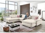 Ecksofa DIE PLANBAR "MP-IN16012 U-Form, mit Federkern-Polsterung", beige (natur), B:371cm H:85cm T:195cm, 85% Polyester;15% Nylon, Sofas, Ecksofa, inkl. Sitztiefenverstellung wahlweise mit weiteren Funktionen