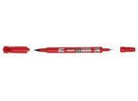 Pilot Permanent Marker Twin Marker EF/F, rot, 0,4–0,8 mm und 0,8–2,0 mm
