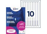 Avery Zweckform Einlassbänder 265 x 18 mm, weiß, PVC-freie Folie, Laserdrucker, 100 Stück