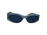 Jacquemus Les Lunettes Ovalo Zonnebril in Lichtblauwe Acetaat