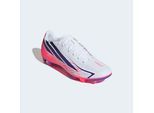 Fußballschuh ADIDAS PERFORMANCE "F50 HYPERFAST CLUB, FESTE BÖDEN/GEMISCHTE BÖDEN", Damen, Gr. 43, pink (cloud weiß, solar lila, solar turbo), Synthetik, Schuhe Fußballschuh, für viele verschiedene Böden geeignet