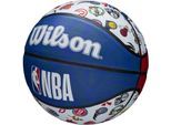 Basketball WILSON "NBA ALL TEAM BSKT RWB SZ7" Gr. 7, bunt, Bälle, Kinder, 7, Synthetik, bedruckt, für Kinder, bedruckte Optik, aus Synthetik