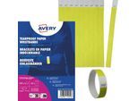 Avery Zweckform TYVYW-50 Einlassbänder 19 x 256 mm, Neongelb, Tyvek, nummeriert, 500 Stück