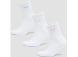 MP Unisex Crew Socken (3er-Pack) – Cosmo Rosa/Himmelblau/Kokosnuss - UK 2-5