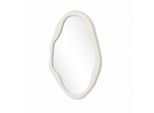 Hometopia Wandspiegel, Weiß, Glas, Oval, 50x70x2.5 cm, Spiegel, Wandspiegel