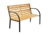 Juskys Gartenbank, Braun, Holz, 120x82x62 cm, Gartenmöbel, Gartenbänke