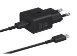 SAMSUNG Schnelllade-Gerät "T2510 USB-C Schnellladegerät 25W mit Datenkabel", schwarz, B:8,7cm H:2,8cm T:11,8cm, Ladegeräte, Schnelllade-Gerät