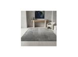 Kurzflorteppich Waschbar ISAR, einfarbig, aus Polyester, Silber, Ø 160 cm