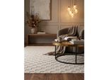 Flachgewebe-Teppich Schachbrett Creme 280x370 cm Schachbrett