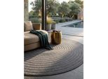 Outdoor-Teppich Niederflor Anthrazit 120x120 cm - MEZEN Kadima