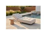 Ambia Garden Gartenliege, Anthrazit, Beige, Metall, Textil, Füllung: Polyurethan (Pur), 200x31x75 cm, Rückenlehne verstellbar, Gartenmöbel, Gartenliegen