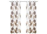 Gardine OTTO HOME "BELEM" Gr. 3, braun, B:140cm H:225cm, Polyester, Polyester, Gardinen, Gardine, 1 Schal, Polyester, Kreise