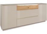 Sideboard MÄUSBACHER "Nova", kaschmir, B:214cm H:92cm T:42cm, Sideboards, Sideboard, Sideboard, BHT 214/92/42 cm, inkl. Griffbeleuchtung, Türdämpfung