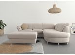 Ecksofa SIT & MORE "Apulia L-Form", grau (elephant), B:250cm H:78cm T:212cm, Webstoff (100% Polyester);Struktur weich (90% Polyester, 10% Polyamid);Luxus-Micofaser Euphoria (100% Polyester);Samtoptik (100% Polyester), Sofas, Ecksofa, wahlweise Schlaffunktion, Bettkasten und Kopf- und Armteilverstellung