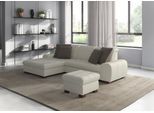 Ecksofa SIT & MORE "Luxor L-Form", beige (creme), B:275cm H:82cm T:173cm, Luxus-Microfaser ALTARA NUBUCK (100% Polyester);Soft clean (98% Polyester, 2% Polyamid);Struktur fein (100% Polyester), Sofas, Ecksofa, wahlweise mit Schlaffunktion, Bettkasten und Kopfteilverstellung