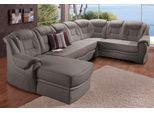 Wohnlandschaft SIT & MORE "Bellevue U-Form", grau, B:327cm H:94cm T:217cm, PRIMABELLE-Microfaser (100% Polyester);SOFTLUX-Kunstleder;NaturLEDER (echtes Rindsleder), Sofas, Wohnlandschaft, wahlweise mit Schlaffunktion