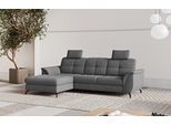 Ecksofa SIT & MORE "Zora", grau, B:262cm H:92cm T:164cm, 90% Polyester 10% Polyamid, Sofas, Ecksofa, wahlweise mit Schlaffunktion und Bettkasten