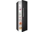 EXQUISIT Kühlschrank "KS360-V-HE-040C", Energieeffizienz: C, schwarz (inoxlook, az), Rechtsanschlag, wechselbar, Kühlschränke, Nie wieder abtauen: Vollraum-Kühlschrank mit No-Frost & LED, Kühlschrank