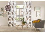 Gardine OTTO HOME "BELEM" Gr. 1, braun, B:140cm H:145cm, Polyester, Polyester, Gardinen, Gardine, 1 Schal, Polyester, Kreise