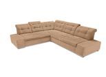 Ecksofa SIT & MORE "Pale L-Form", braun (macchiato), B:280cm H:84cm T:251cm, Primabelle , unsere bewährte Microfaser aus 100% Polyester;Luxus-Kunstleder im Korpus und Softstruktur aus 90% Polyester und 10% Polyamid in Sitz und Rücken;Struktur (90% Polyester, 10% Polyamid);Softlux-Kunstleder im Korpus, Sitz und Rücken in Strukturstoff (90% Polyester, 10% Polyamid), Sofas, Ecksofa, inklusive Kopftei