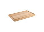 Schneidebrett HENCKELS BY ZWILLING, braun (natur), B:27,5cm H:2,5cm L:40cm, Holzwerkstoff, Schneidebretter, Schneidebrett, Kautschuk-Holz, Saftrille, klingenschonend