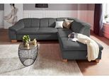 Ecksofa SIT & MORE "Santo L-Form", grau (graphit), B:272cm H:82cm T:206cm, Sofas, Ecksofa, mit Federkern, wahlweise mit Schlaffunktion und Stauraum