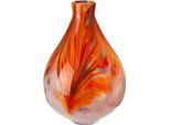 Tischvase GILDE "Vase Dream orange", orange, B:22cm H:33cm T:22cm Ø:22cm, Glas, Vasen, Tischvase