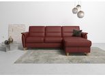 Ecksofa HOME AFFAIRE "Palmera L-Form, B: 244 cm - OTTO. Verlässliche Qualität.", rot (merlot), B:244cm H:89cm T:163cm, Luxus-Microfaser (100% Polyester);Struktur (100% Polyester);Luxus-Microfaser in Lederoptik (100% Polyester), Sofas, Ecksofa, optional Schlaffunktion & Bettkasten, Federkern