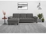 Ecksofa SIT & MORE "Westham L-Form", grau, B:275cm H:88cm T:172cm, 90% Polyester 10% Polyamid, Sofas, Ecksofa, Recamiere, mit oder ohne Schlaffunktion, Bettkasten, Füße wengefarben