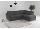 Ecksofa OTTO HOME "Glendale, L-Form", dunkelgrau, B:247cm H:84cm T:193cm, 95% Polyester, 5% Polyamid, Sofas, Ecksofa, inkl. Kopfteilverstellung, wahlweise mit Vorziehsitz und Bettkasten