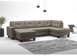 Wohnlandschaft OTTO HOME "Varese", beige (delphine), B:304cm H:91cm T:170cm, Sofas, Wohnlandschaft, wahlweise mit Schlaffunktion und Bettkasten
