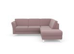 Ecksofa SIT & MORE "Visby L-Form", rosa (altrosa), B:248cm H:87cm T:213cm, Sofas, Ecksofa, Wahlweise mit Schlaffunktion und Stauraum, frei im Raum stellbar
