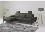 Ecksofa SIT & MORE "Morris L-Form, inkl. Sitztiefenverstellung", grau (anthrazit), B:275cm H:82cm T:171cm, Sofas, Ecksofa, wahlweise mit Armteilverstellung, Schlaffunktion & Bettkasten