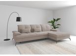 Ecksofa SIT & MORE "Amica, L-Form, inkl. Sitztiefenverstellung & Armteilverstellung", beige (elefant), B:279cm H:90cm T:185cm, 100% Polyester, Sofas, Ecksofa, wahlweise mit Schlaffunktion, Bettkasten und Kopfteilverstellung
