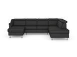 Wohnlandschaft SIT & MORE "Freetown U-Form", schwarz, B:315cm H:84cm T:216cm, Sofas, Wohnlandschaft, Kopfteilverstellung und Federkern, wahlweise mit Schlaffunktion